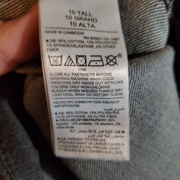 Old Navy Jeans Womens Size 10 Tall Gray Wow Boyfriend Mid-Rise Frayed Denim - Picture 4 of 11